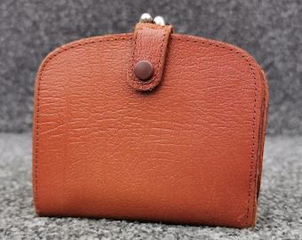 Vintage Genuine Leather Purse Money, Credit Cards, Dual Coin Compartment, Made In England