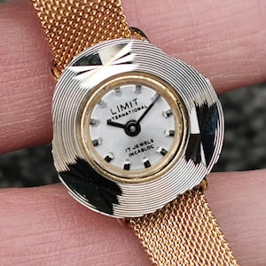 Limit International Hand-Wind Watch, 17 Jewels, Gold-Tone Stainless Steel