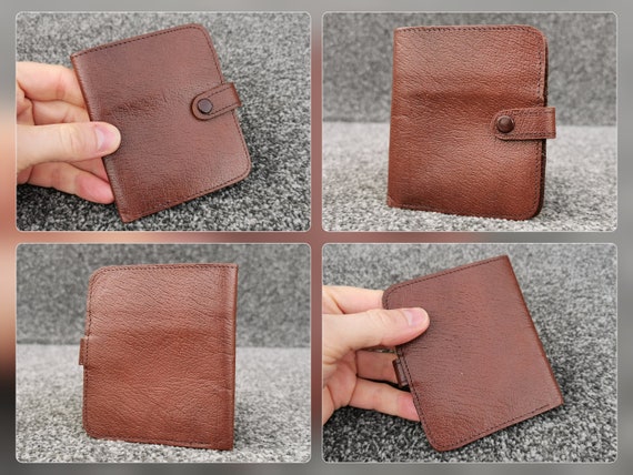 Billetera a la cadera estilo ingles vintage de los anos 60 con cierre de lengueta ventana transparente y tarjeta sello Etsy Espana