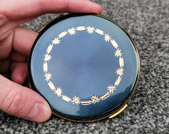 Vintage Yves Saint Laurent Heart Jewel Compact, Rhinestone YSL
