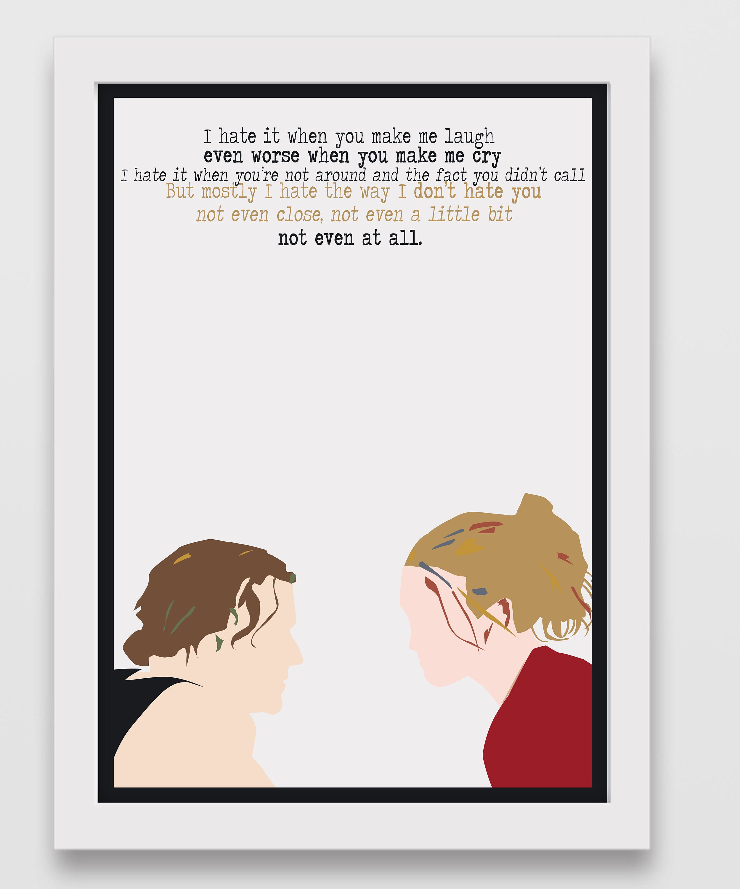 Chungkong Minimal Movie Poster '10 Things I Hate About You' Graphic Art Print on Canvas East Urban Home Size: 40 H x 26 W x 1.5 D, Format: Wrapped