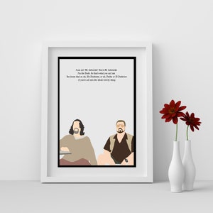 The Big Lebowski Movie Minimalist Quote