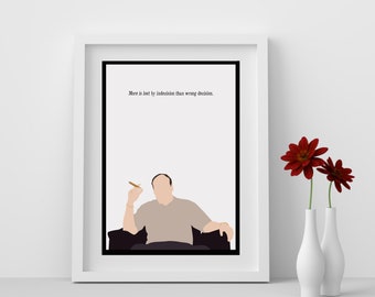 Minimalist Illustration TV Show Poster - Classic Mafia Wall Art Decor