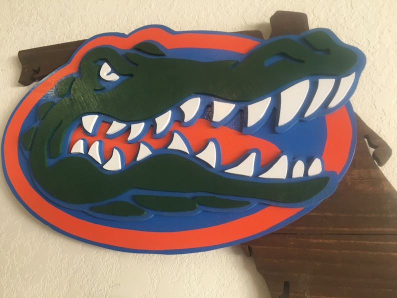 Florida Gators Wood Art Wall Decor Etsy