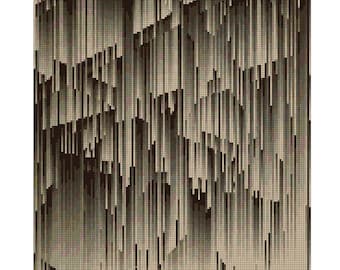 Embroidery pattern - Geometric Abstract art, cross stitch PDF, instant download