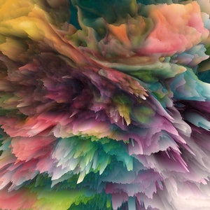 Embroidery pattern - Color burst Abstract art, cross stitch PDF, instant download