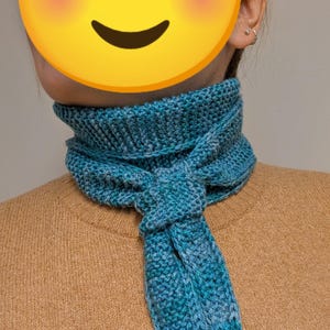 NEW! Handmade Knitted scarf Sophie, Small Knitted Scarf in elegant style – Soft Neck Scarf, Mini Neck Scarf, Cozy Accessory, Charming gift