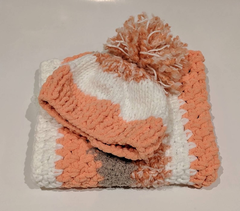 Newborn Baby Hat Blanket Set Baby Blanket Newborn Gift Etsy
