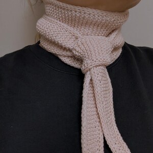 NEW! Handmade Knitted scarf Sophie, Small Knitted Scarf in elegant style – Soft Neck Scarf, Mini Neck Scarf, Cozy Accessory, Charming gift