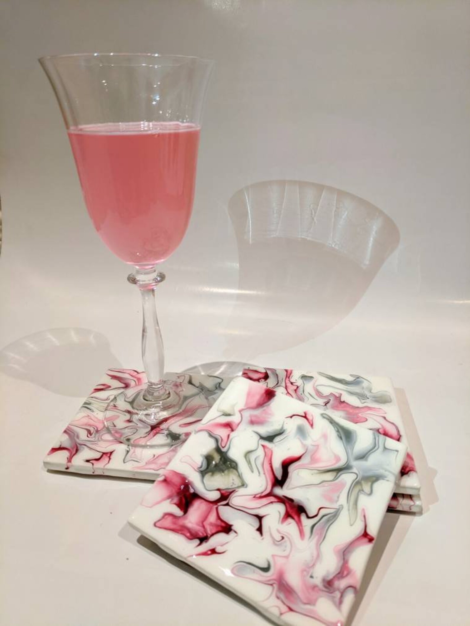 Luxury Coaster Set of Four Drink Coasters Fluid Art Coaster Etsy