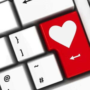 Keyboard Heart Embroidery cross stitch pattern, Office decor, instant PDF download