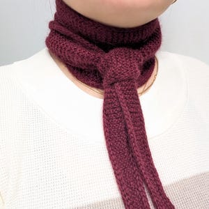NEW! Handmade Knitted scarf Sophie, Small Knitted Scarf in elegant style – Soft Neck Scarf, Mini Neck Scarf, Cozy Accessory, Charming gift