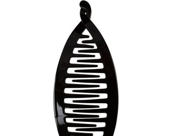 6"  Black Banana Clip Ponytail Holder Classic Fish Clip Girl Hair Clip Hair Clips Women Hair Clip Hair Clips Fish Clips Fish Hair Clips