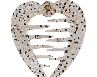 Clear Gold Heart Shaped Ponytail Holder Classic Fish Clip Girl Hair Clip Hair Clips Women Hair Clip Hair Clips Fish Clips Fish Hair Clips