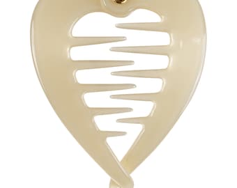 Cream Heart Shaped Ponytail Holder Classic Fish Clip Girl Hair Clip Hair Clips Women Hair Clip Hair Clips Fish Clips Fish Hair Clips