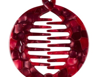 Round Ruby Red Ponytail Holder Classic Fish Clip Girl Hair Clip Hair Clips Women Hair Clip Hair Clips Fish Clips Fish Hair Clips