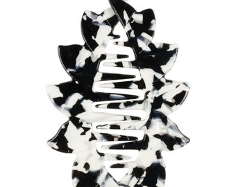 Black and White Classic Fish Clip Girl Hair Clip Women Hair Clip Hair Clips Fish Clips Ponytail Holder Fish Hair Clips Banana Clip