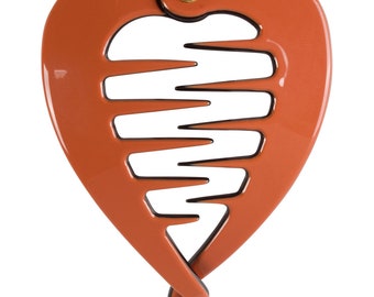 Orange Heart Shaped Ponytail Holder Classic Fish Clip Girl Hair Clip Hair Clips Women Hair Clip Hair Clips Fish Clips Fish Hair Clips