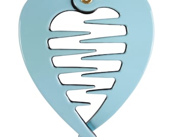 Pastel Blue Heart Shaped Ponytail Holder Classic Fish Clip Girl Hair Clip Hair Clips Women Hair Clip Hair Clips Fish Clips Fish Hair Clips