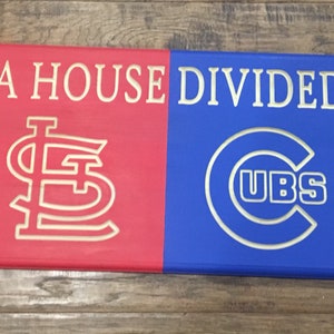 A House Divided - St. Louis Cardinals & Chicago Cubs Personalized Fami –  Pixie Paper Store