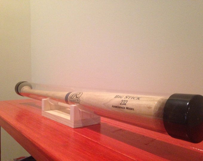 Baseball Bat Tube Holder Display Rack Table Top or Shelf Holds 1