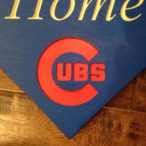 Chicago Cubs Home Plate Wood Sign . Baseball Sign . - Etsy