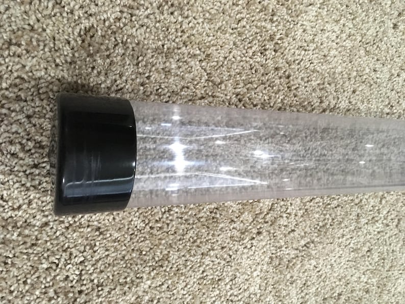 Baseball Bat Tubes Clear With End Caps for Use With Bat Etsy