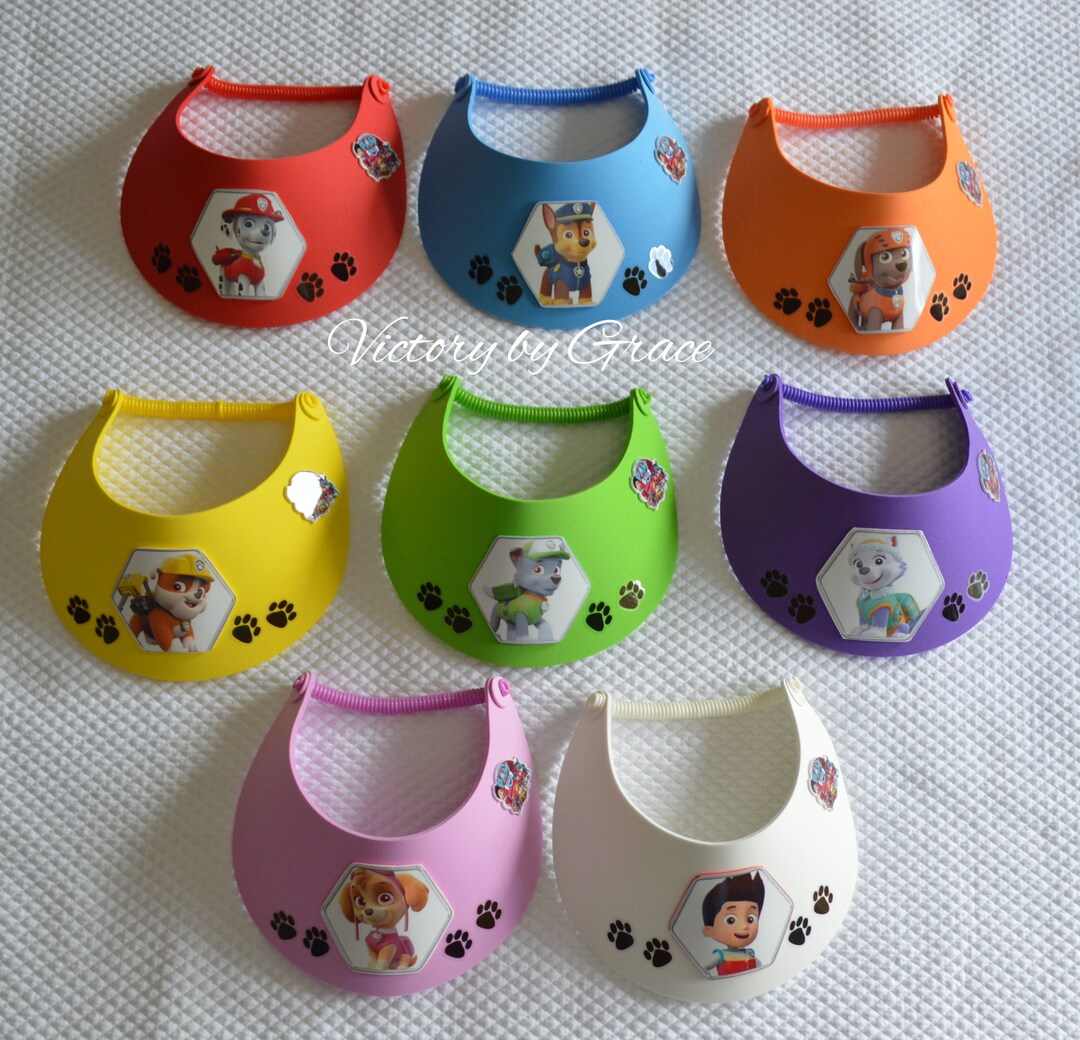 7 Paw Patrol Party Hats Paw Patrol Favor Hats Paw Patrol Etsy