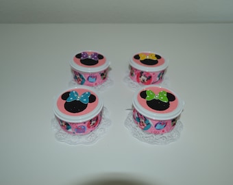 6 Minnie Candy Favor Containers,  Minnie Party favor, Minnie Containers, Minnie Small Favor container, Minnie Birthday Favor, Party  Favor