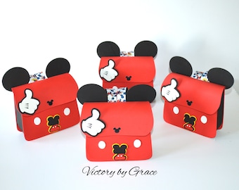 Mickey Birthday Red Mickey Mouse Goody Bags Mickey Mouse Party Bags Mickey Mouse Favors Mickey Favors Mickey Toppers Mickey Center Piece
