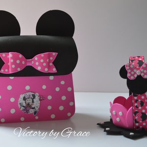 Minnie Goody Bags and Minnie Baskets &quot;COMBO&quot;, Minnie Favor Basket, Minnie Goody Favor, Minnie Party Favors,  Birthday Minnie Favors,