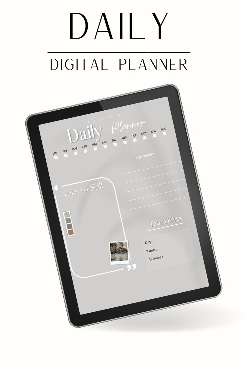 Daily Digital Planner Template for Goodnotes Ipad Ipad Etsy