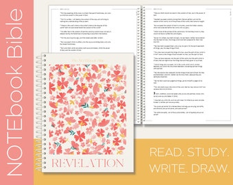 NOTEbook Bible | Book of Revelation | Individual Spiral Books of the Bible | Study | Bible Journaling | Devotional | KJV | NASB