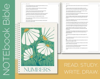 NOTEbook Bible | Book of Numbers  | Individual Spiral Books of the Bible | Study | Bible Journaling | Devotional | KJV | NASB