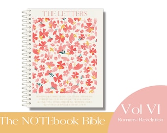 NOTEbook Bible Vol 6 | The Letters | Romans - Revelation | Spiral Books of the Bible | Bible Study | Journaling | Devotional | KJV | NASB