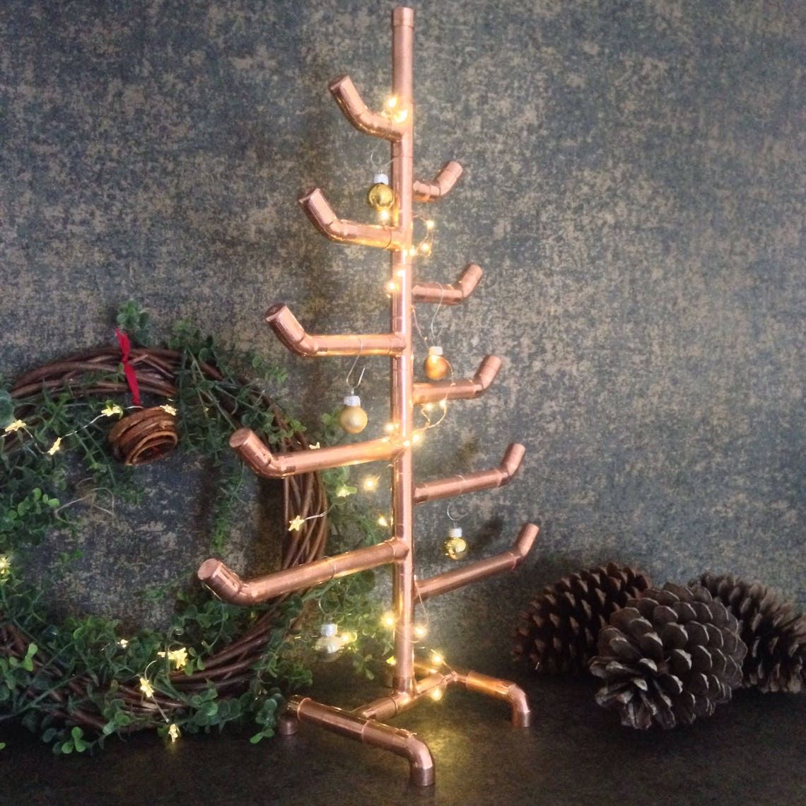 Copper Pipe Christmas Tree Xmas Tree Christmas Decor Etsy