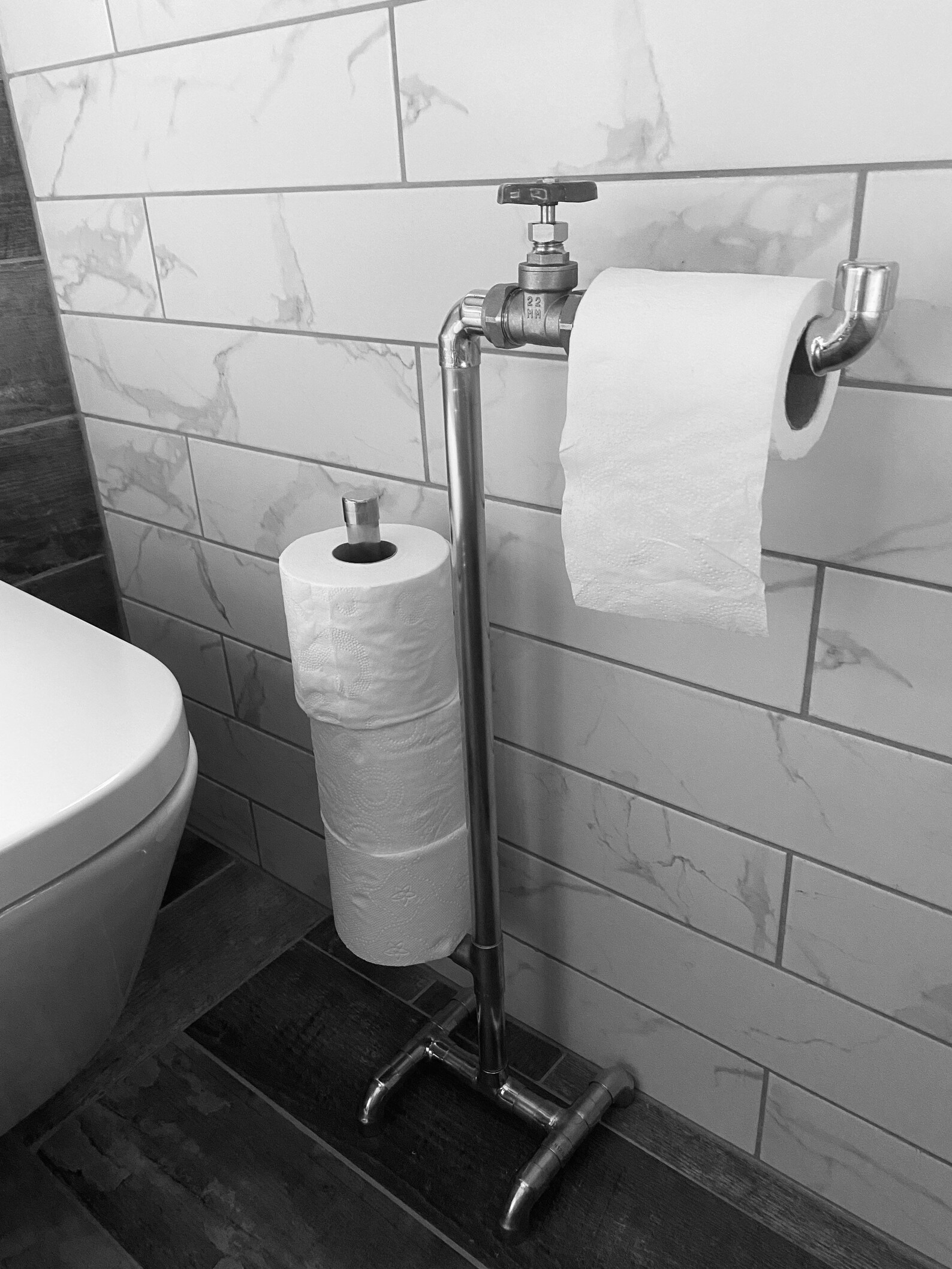 Industrial Toilet Roll Holder Free Standing Etsy