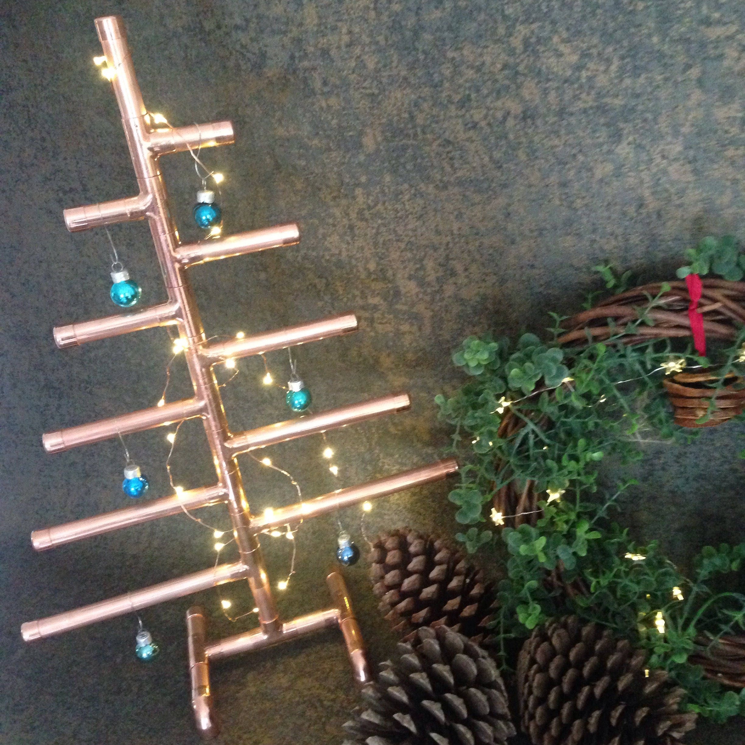 Copper Pipe Xmas Tree Industrial Skandi Style Etsy