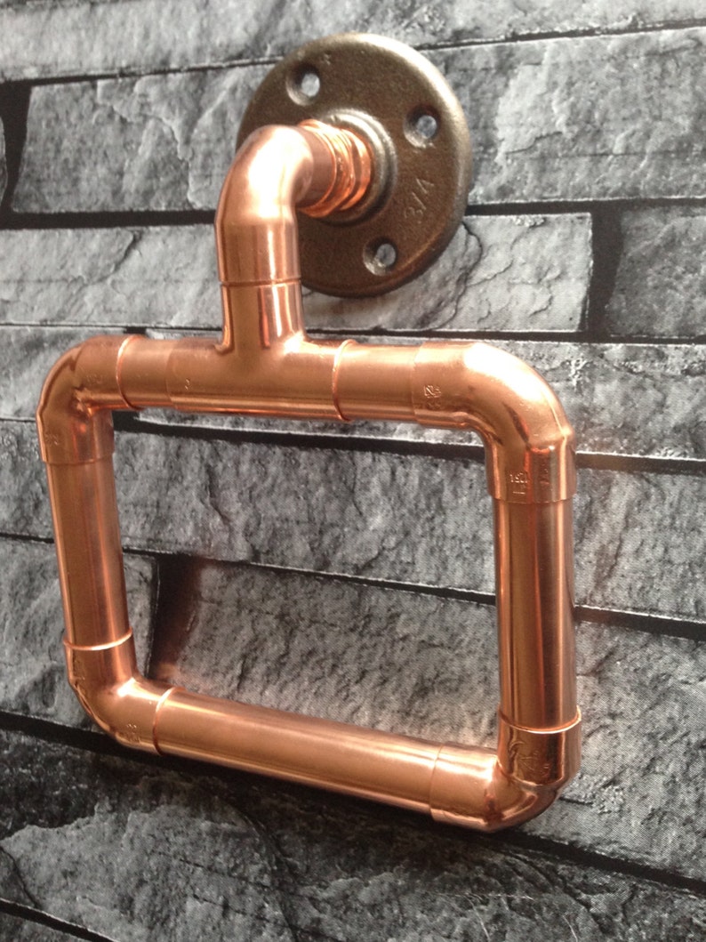 Copper Pipe Hand Towel Rail Etsy