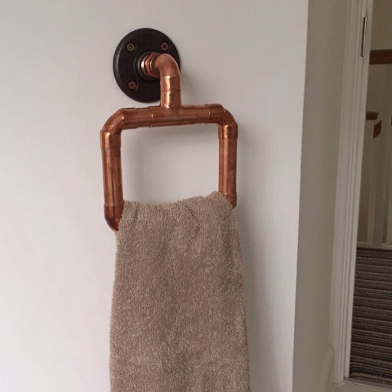 Copper Pipe Hand Towel Rail Etsy