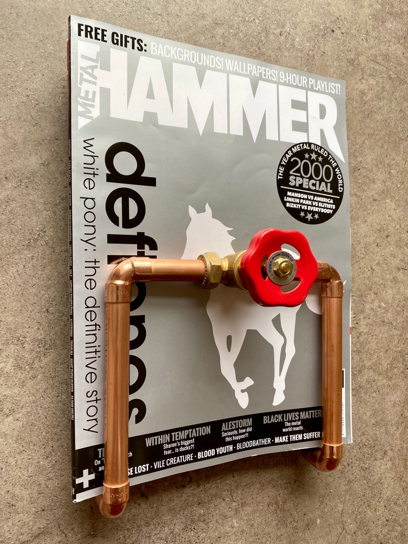Download Copper Pipe Wall Mounted Magazine Rack | Etsy