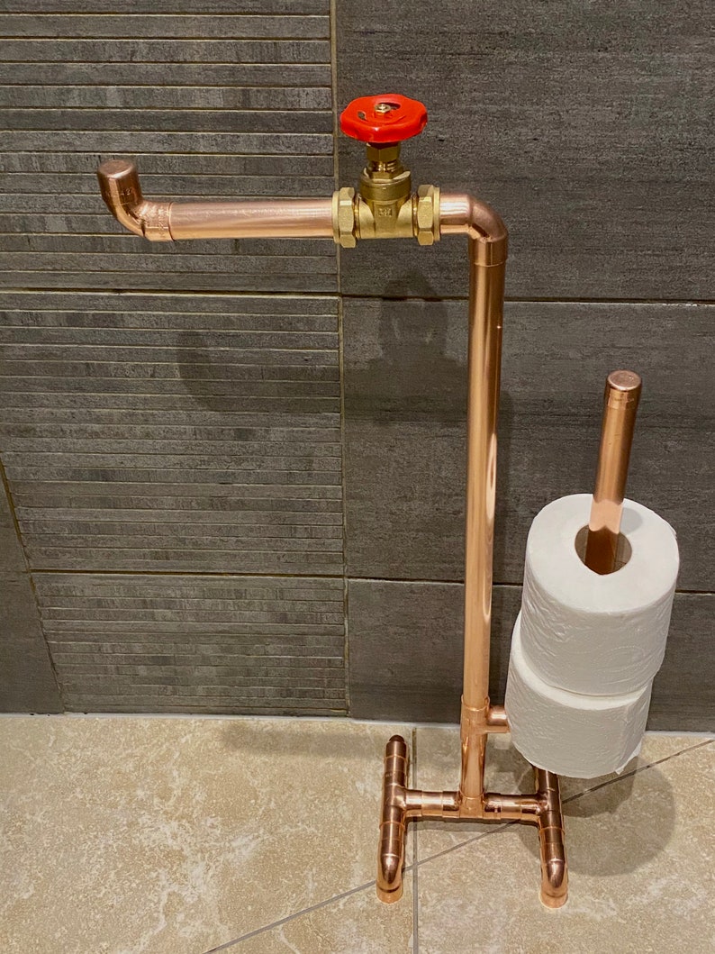 Industrial Toilet Roll Holder Free Standing Etsy