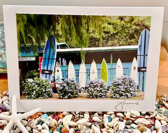 Rental Surf Boards Blank Photo Card with Envelope - North Shore Haleiwa Hawaii