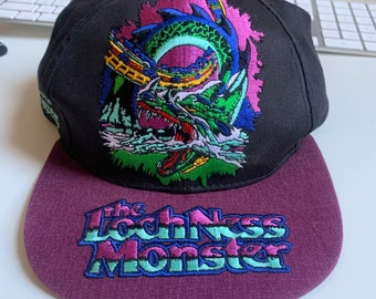 Vintage 90s Lochness Monster Bush Gardens Snapback Hat