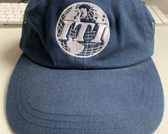 Vintage ITI World Blue Strapback Hat