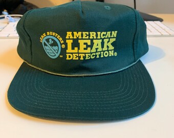 90s Forest Green Snapback Flat Brim Leakbusters American Leak Detection