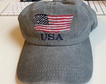 Classic USA Dad Hat Gray