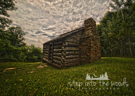 Trails Log Cabin Blue Ridge Parkway Virginia Wall Art Cabin Etsy