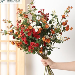 Silk Fall Flowers, Faux Wildflowers, Small Roses, Faux Daisies, Faux Daisy, Small Fake Flowers, Artificial roses, daisy stuff, Home Decor