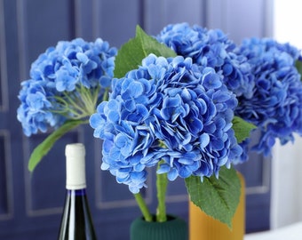 20" Real Touch Blue hydrangea, Artificial Hydrangea, Faux Blue hydrangea, DIY Wedding/Wedding Decor/Home Decor